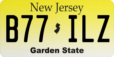 NJ license plate B77ILZ