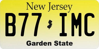 NJ license plate B77IMC