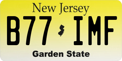 NJ license plate B77IMF