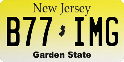 NJ license plate B77IMG