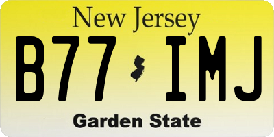 NJ license plate B77IMJ