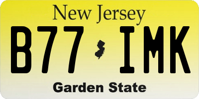 NJ license plate B77IMK
