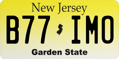 NJ license plate B77IMO