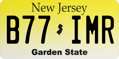 NJ license plate B77IMR