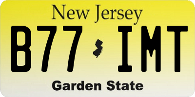 NJ license plate B77IMT