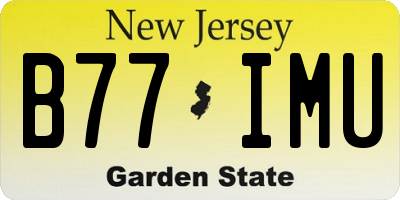 NJ license plate B77IMU