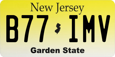 NJ license plate B77IMV