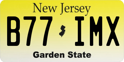 NJ license plate B77IMX