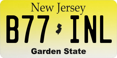 NJ license plate B77INL