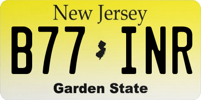 NJ license plate B77INR