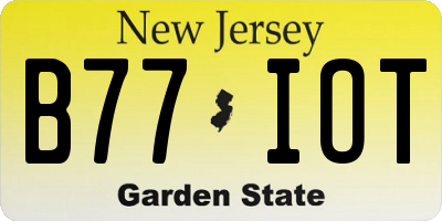 NJ license plate B77IOT