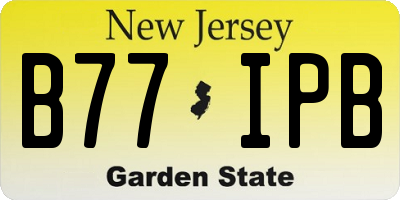 NJ license plate B77IPB