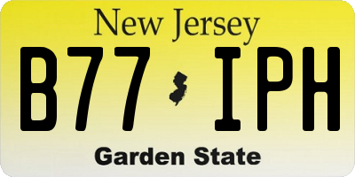 NJ license plate B77IPH