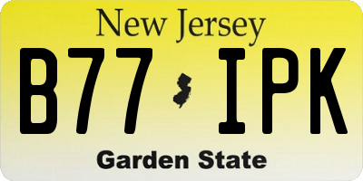 NJ license plate B77IPK