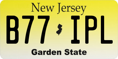 NJ license plate B77IPL
