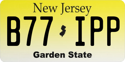 NJ license plate B77IPP