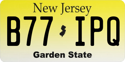 NJ license plate B77IPQ