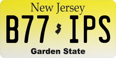 NJ license plate B77IPS