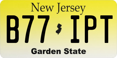 NJ license plate B77IPT