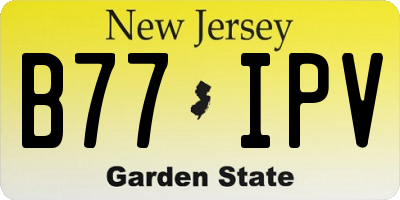 NJ license plate B77IPV