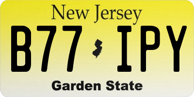 NJ license plate B77IPY