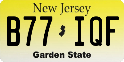 NJ license plate B77IQF