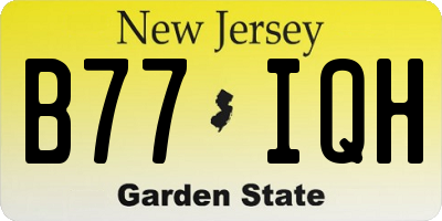 NJ license plate B77IQH