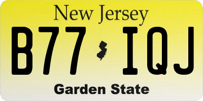 NJ license plate B77IQJ