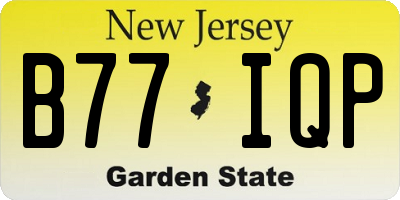 NJ license plate B77IQP