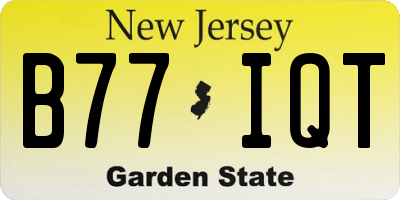NJ license plate B77IQT