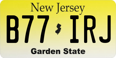 NJ license plate B77IRJ