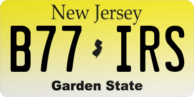 NJ license plate B77IRS