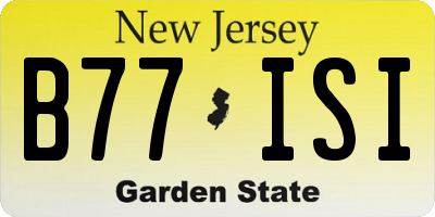 NJ license plate B77ISI
