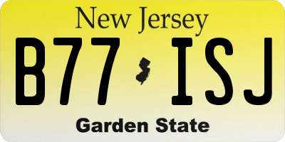 NJ license plate B77ISJ