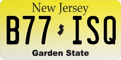 NJ license plate B77ISQ