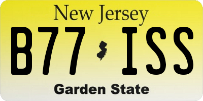 NJ license plate B77ISS