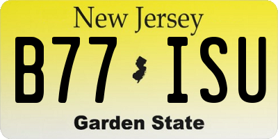 NJ license plate B77ISU