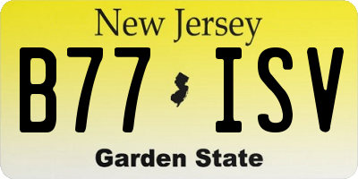 NJ license plate B77ISV