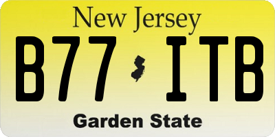 NJ license plate B77ITB