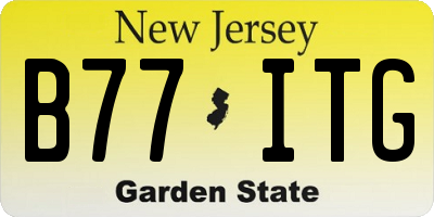 NJ license plate B77ITG