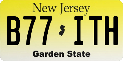 NJ license plate B77ITH