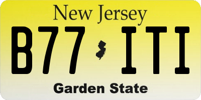 NJ license plate B77ITI