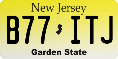 NJ license plate B77ITJ