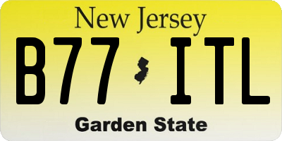 NJ license plate B77ITL