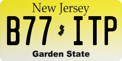 NJ license plate B77ITP