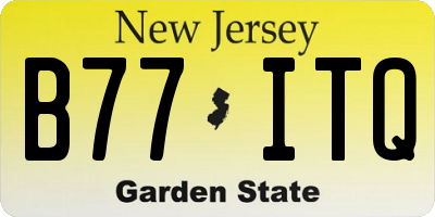 NJ license plate B77ITQ