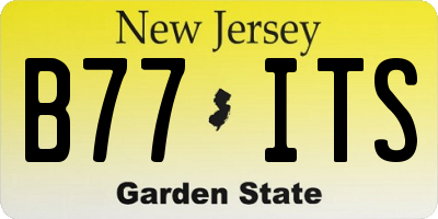 NJ license plate B77ITS