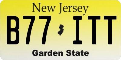NJ license plate B77ITT