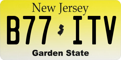 NJ license plate B77ITV