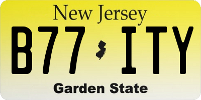 NJ license plate B77ITY